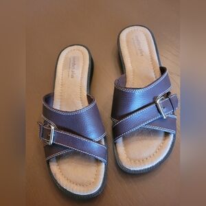 NWOT Comfort Plus by Predictions Women's Dark Brown Slide Sandals